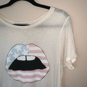 WILDFOX Patriotic Mouth Tee